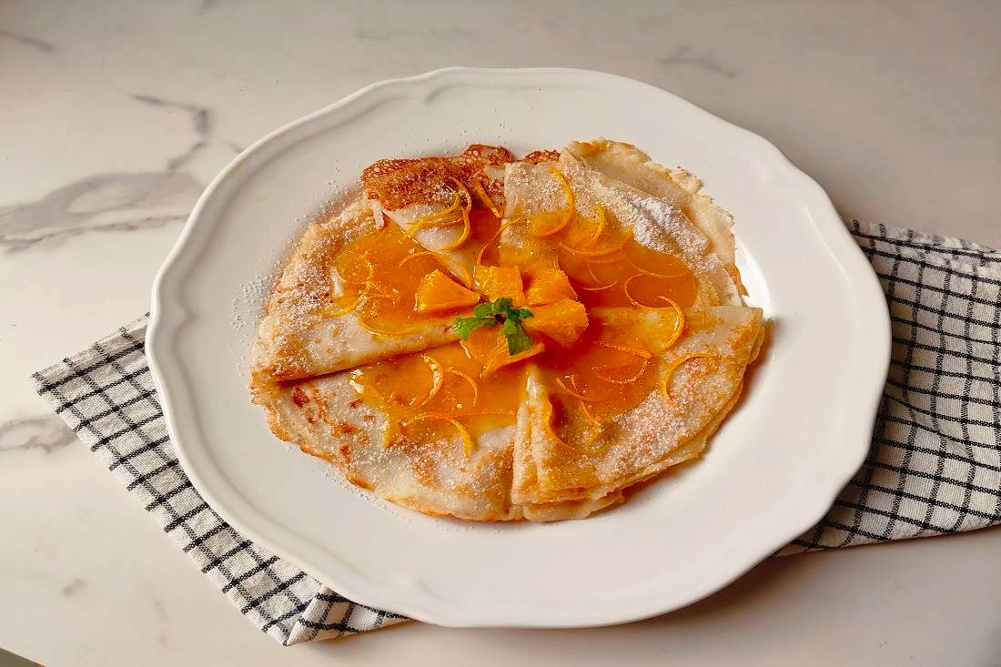 橙汁佐楓糖法式薄餅