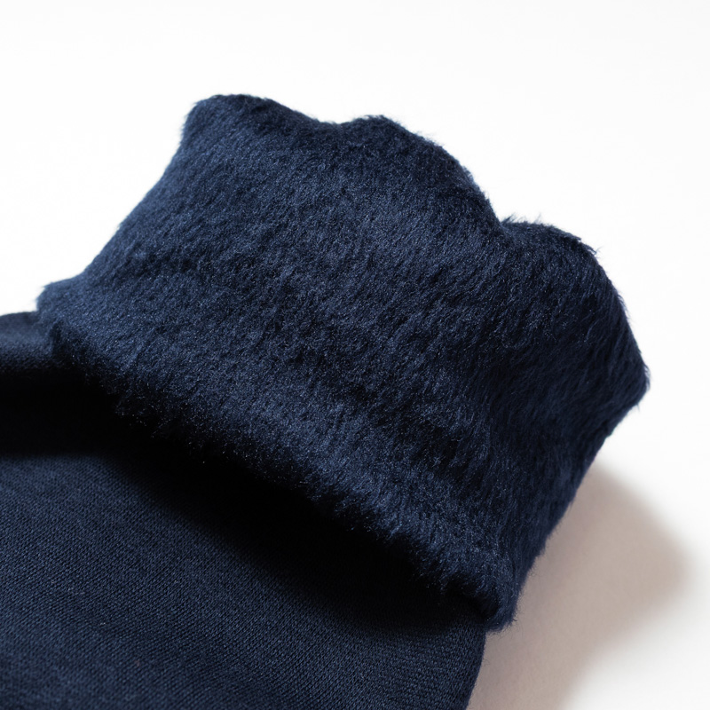 Organic女保暖內搭褲(推毛)-深藍