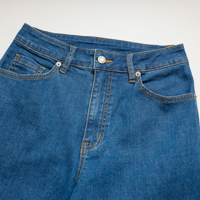Organic女丹寧彈性牛仔褲(中藍)