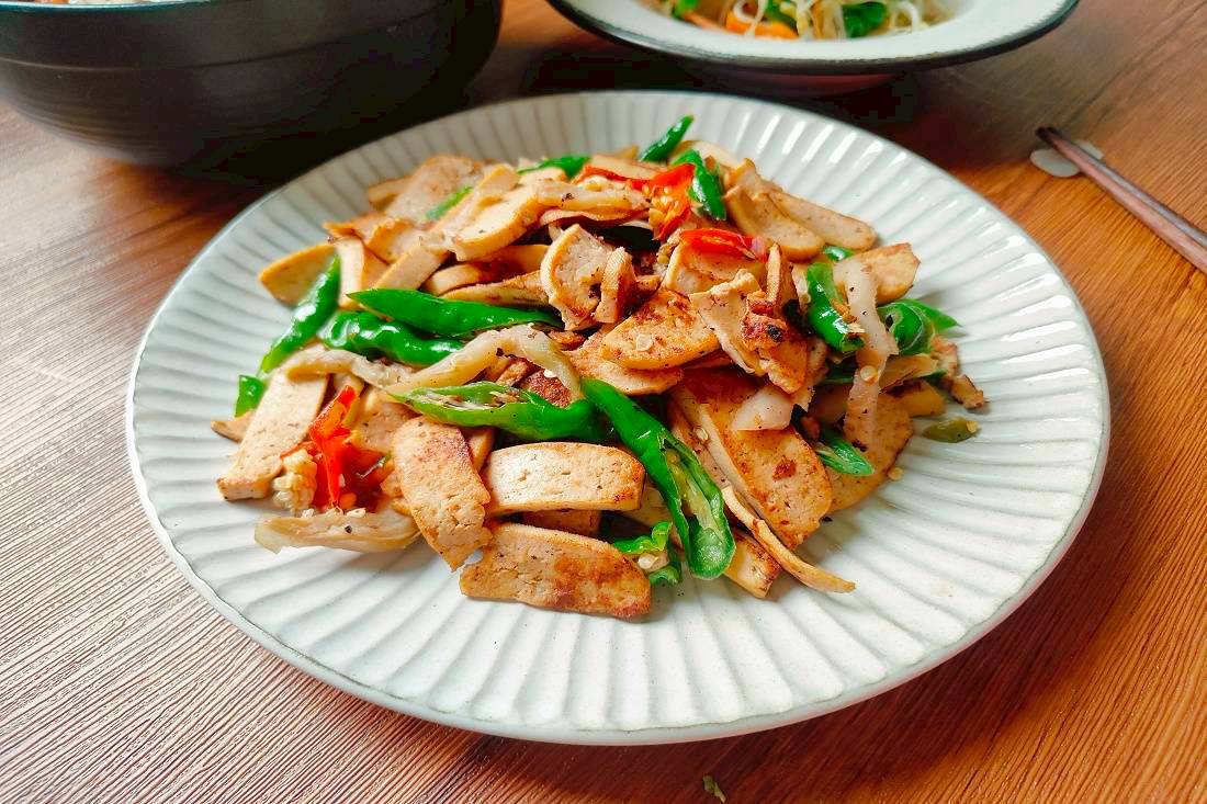 榨菜青龍椒炒豆乾