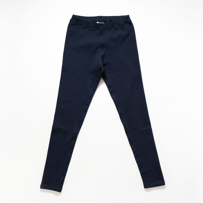 Organic女保暖內搭褲(推毛)-深藍