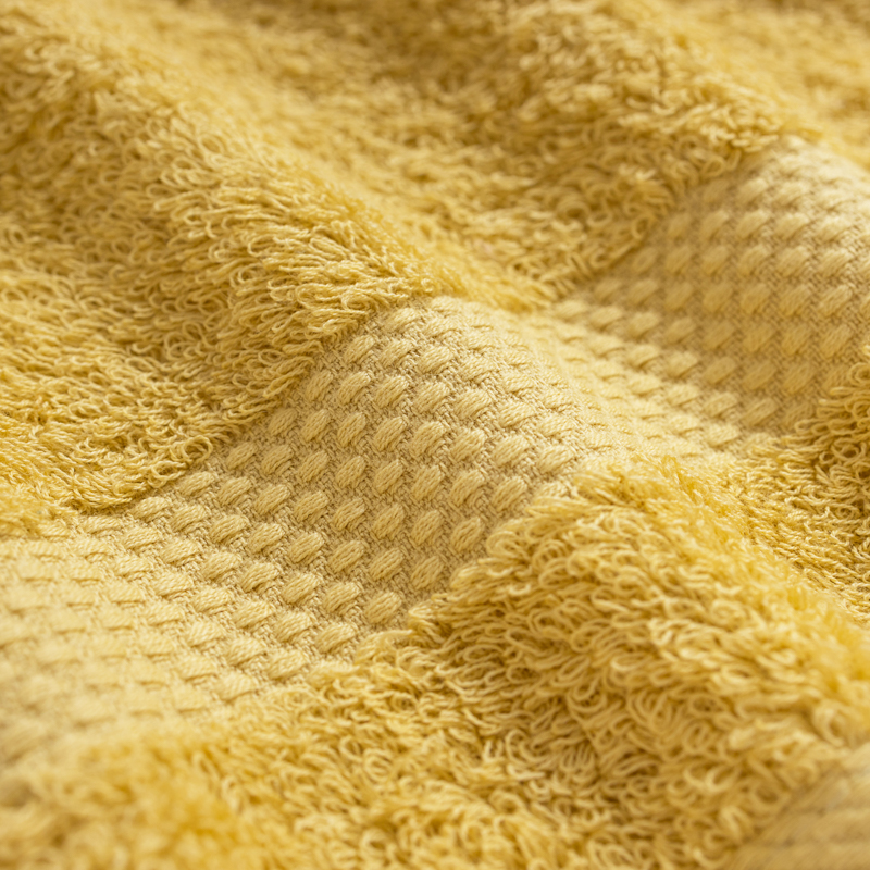 Organic平織毛巾圈洗臉巾(檸檬黃)