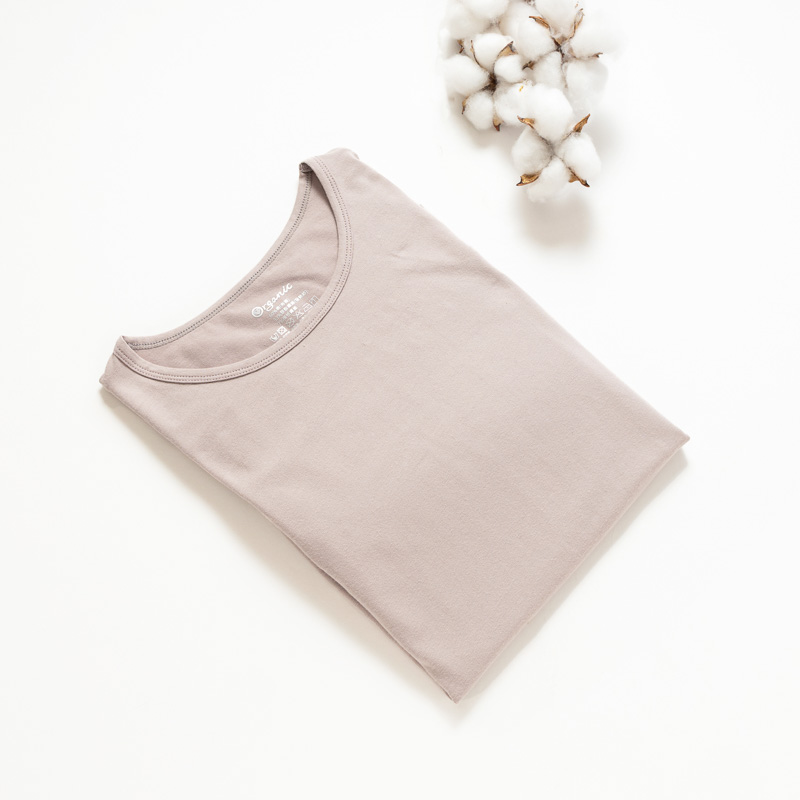 Organic女保暖圓領衫(燕麥灰)