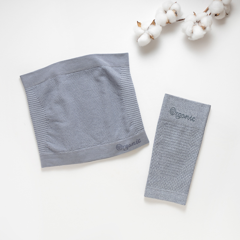 Organic有機棉生物訊息護膝(淺灰)