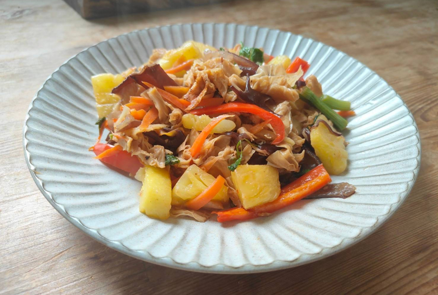 醋鳳梨木耳炒豆皮