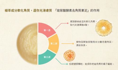 玻尿酸酵素去角質果泥作用 說明