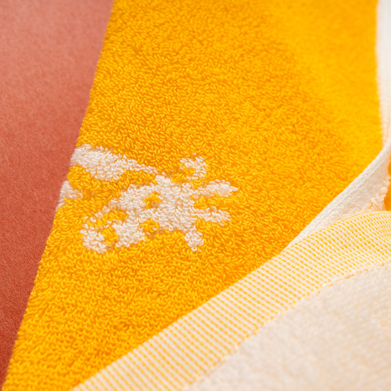 Organic有機棉運動巾-草原同樂(黃/白)