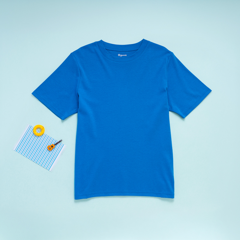 Organic經典圓短T恤(蘇打藍)
