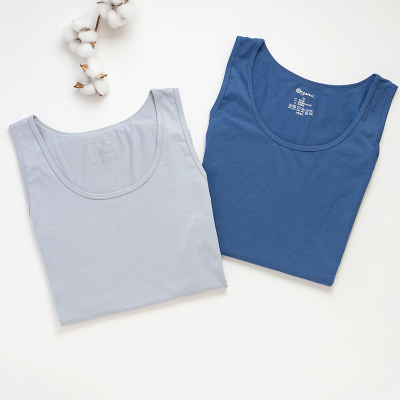 Organic恆感男背心(灰藍)