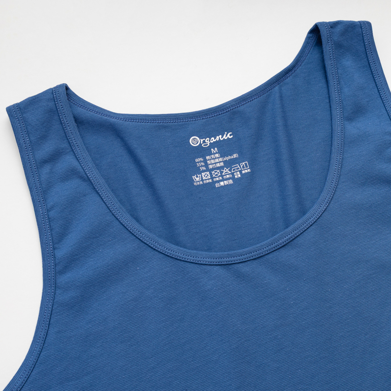 Organic恆感男背心(灰藍)