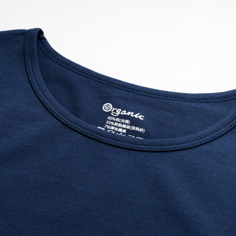 Organic女保暖圓領衫(靛藍色)