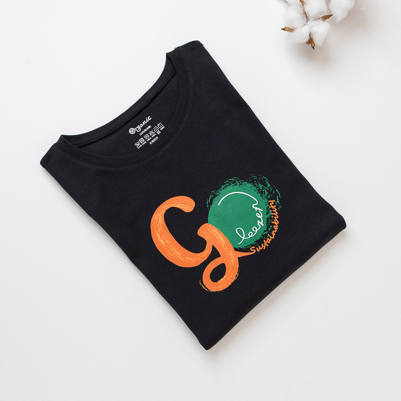 Organic圓短T(GO 永續)(黑色)