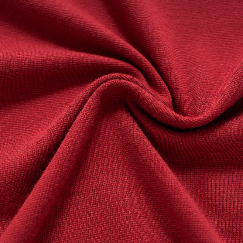 Organic女保暖半高領衫(石榴紅)