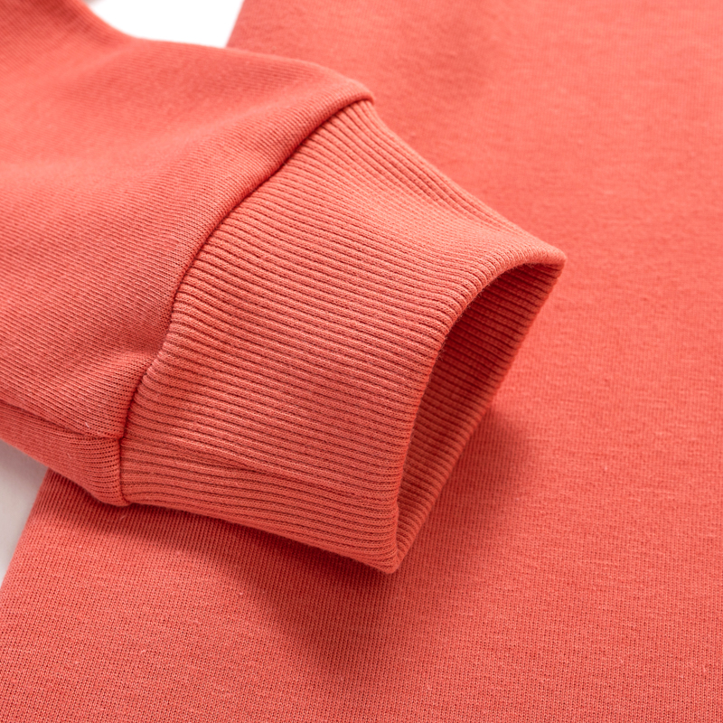 Organic女立領拉鍊上衣(橘色)