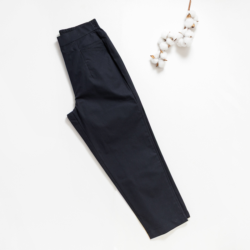 Organic女七分褲-鳳梨涼感紗(黑色)
