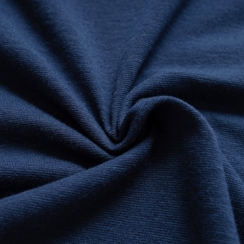 Organic男保暖半高領衫(靛藍色)