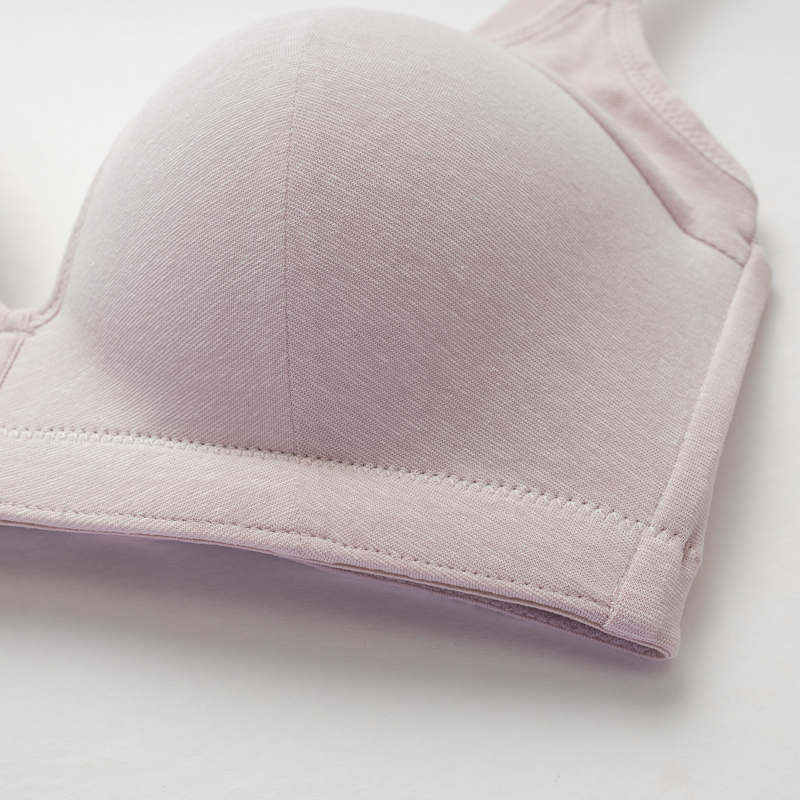 Organic雲柔無鋼圈內衣(涼感環保)(粉芋色)