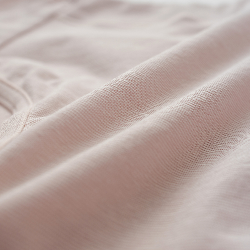 Organic雲柔女中腰平口內褲(涼感環保)(粉芋色)