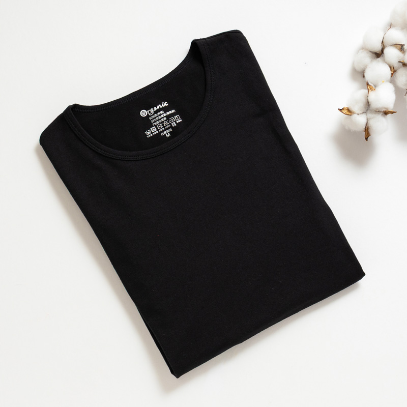 Organic男保暖圓領衫(黑色)
