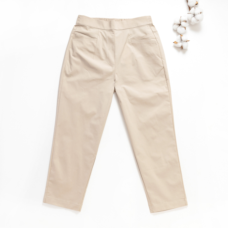 Organic女七分褲-鳳梨涼感紗(卡其)