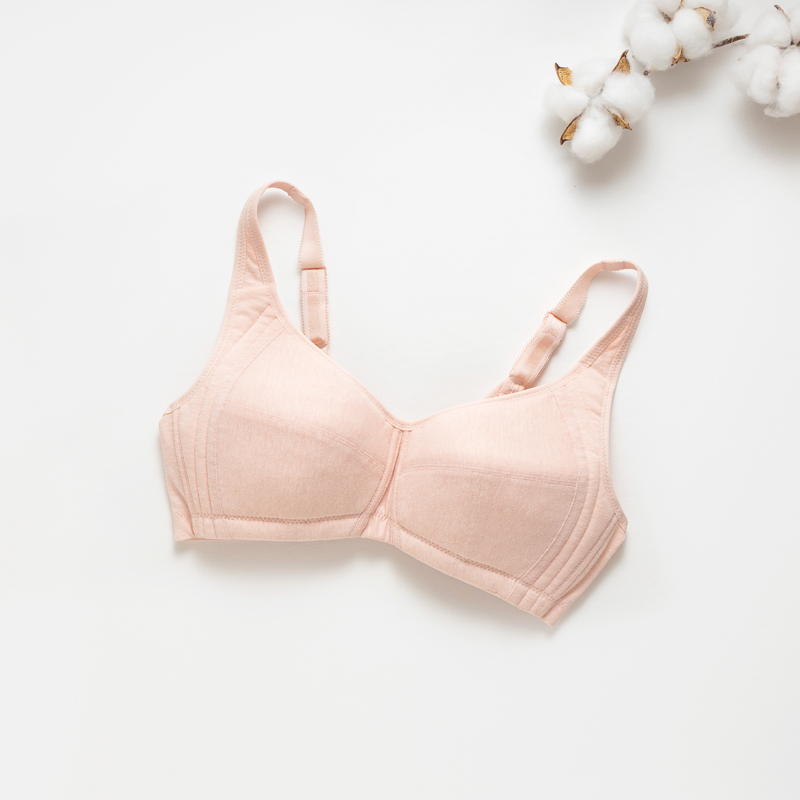 Organic無鋼圈內衣(涼感環保)(粉桔色)